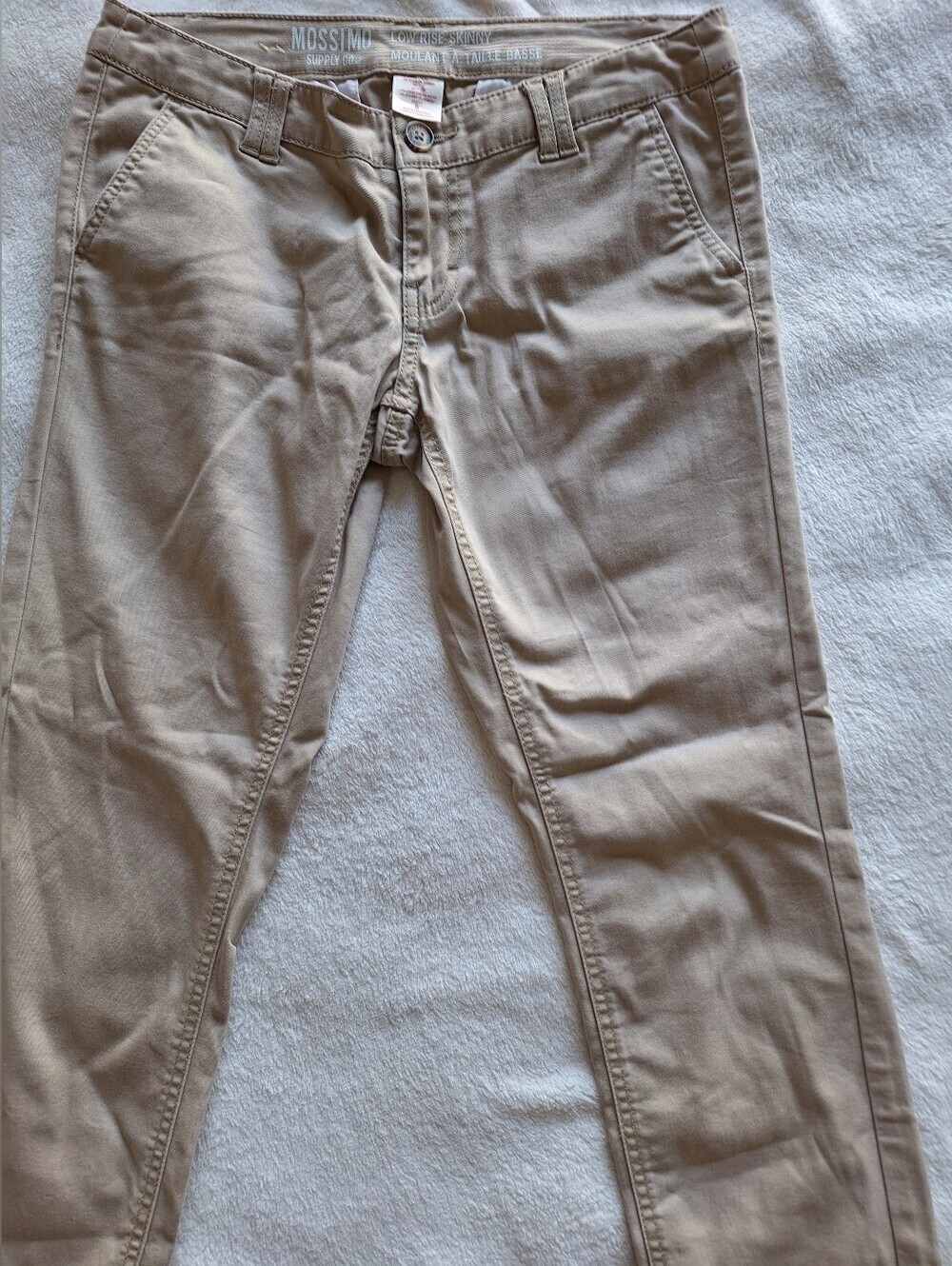 Mossimo Low Rise Skinny Khaki Chino Pants Tan Beige Size 6 - Picture 5 of 10